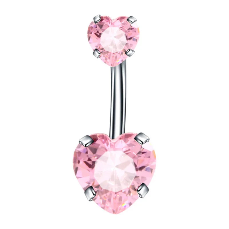 Pink Stainless Steel Belly Button Ring – Animal & Butterfly Styles