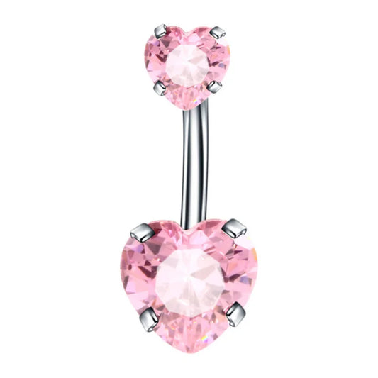 Pink Stainless Steel Belly Button Ring – Animal & Butterfly Styles