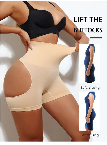 High Waist Shapewear Shorts - Butt Lifter Control Panty