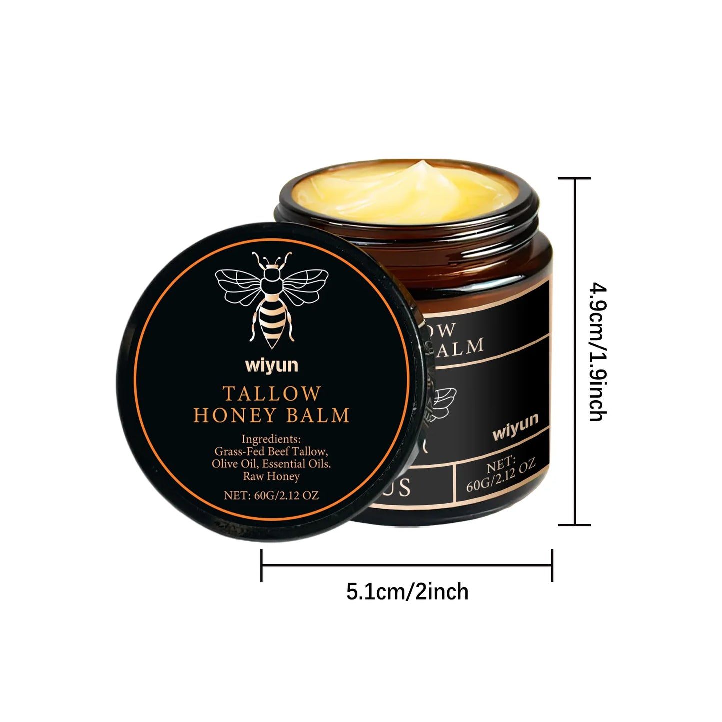 Tallow Honey Cream Glow Hydrating Skin Improve Elasticity Soft Bleaching Improve Dullness Firming Face Body Moisturizer Lotion - Shello's Creative Boutique
