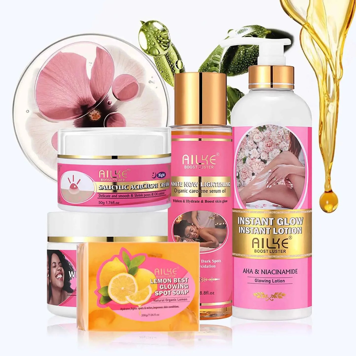 AILKE Women Skin Glowing Body Lotion, Moisturizing, Brightening, Nourishing, Smoothing Skin Cream, With Niacinamide - Shello's Creative Boutique