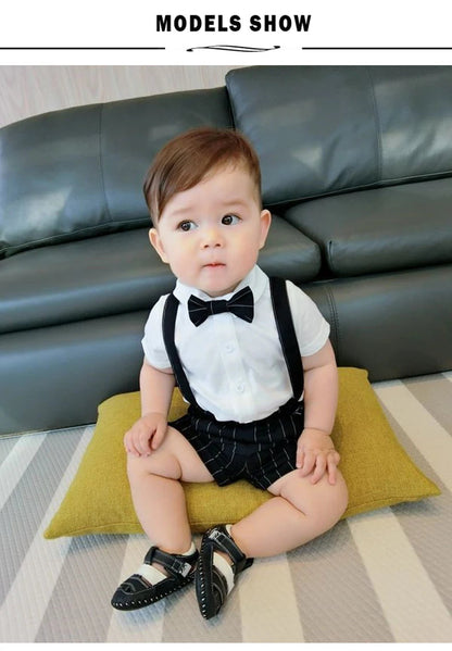 Kids Boys Clothing Sets Baby Tee Shirt + Overalls Pants Infant Toddler Children Wears T-shirt + Shorts Outfits Suits 1-4 Years Shello's Creative Boutique