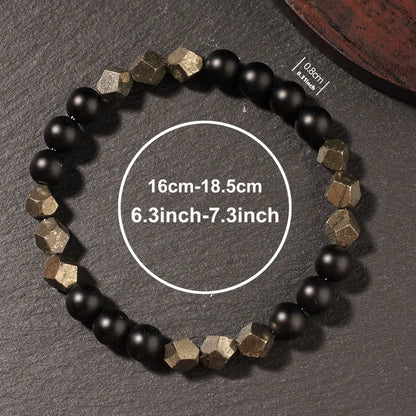 Natural Blue Tiger Eye Stone Bracelet – Unisex Handmade Stretch Beaded Bangle