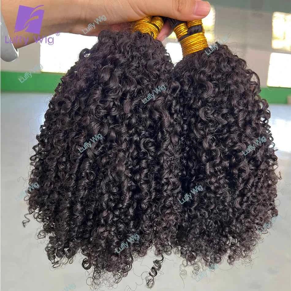 Double Drawn I Tip Hair Extensions - Afro Kinky Curly 3C/4A Mongolian Remy Human Hair Fusion - Shello's Creative Boutique