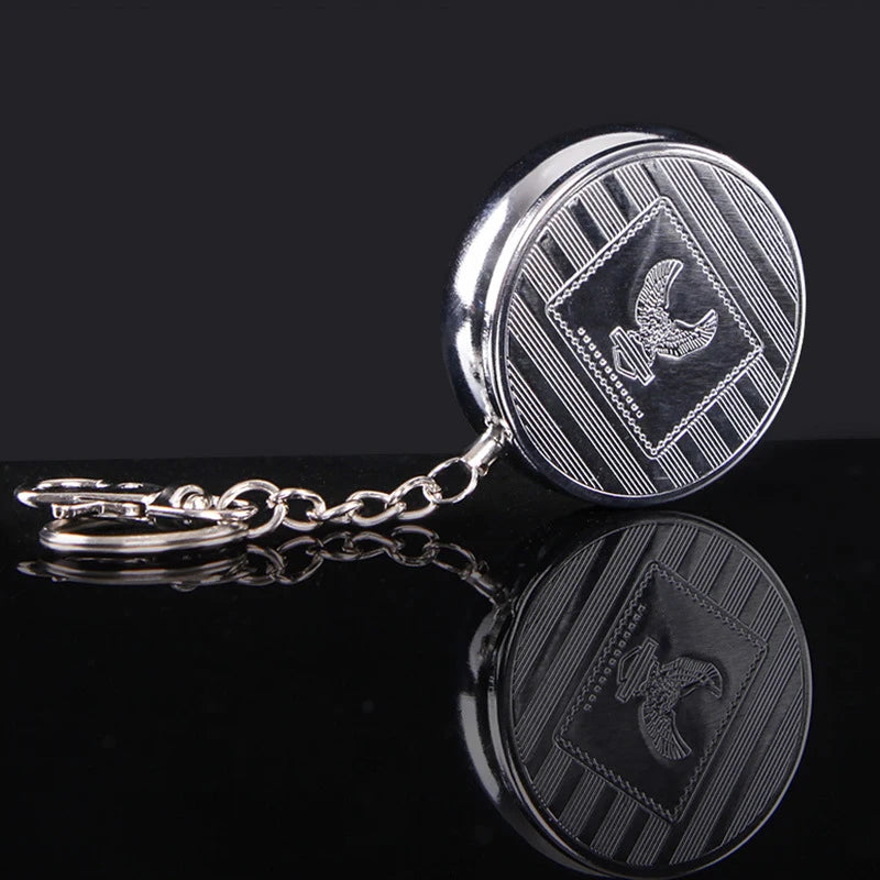 Mini Portable Stainless Steel Ashtray With Lid – Pocket & Car Ashtray for Travel