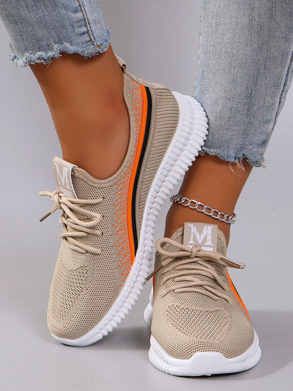 Women's Breathable Mesh Flat Shoes - Lightweight Casual Summer Sneakers
