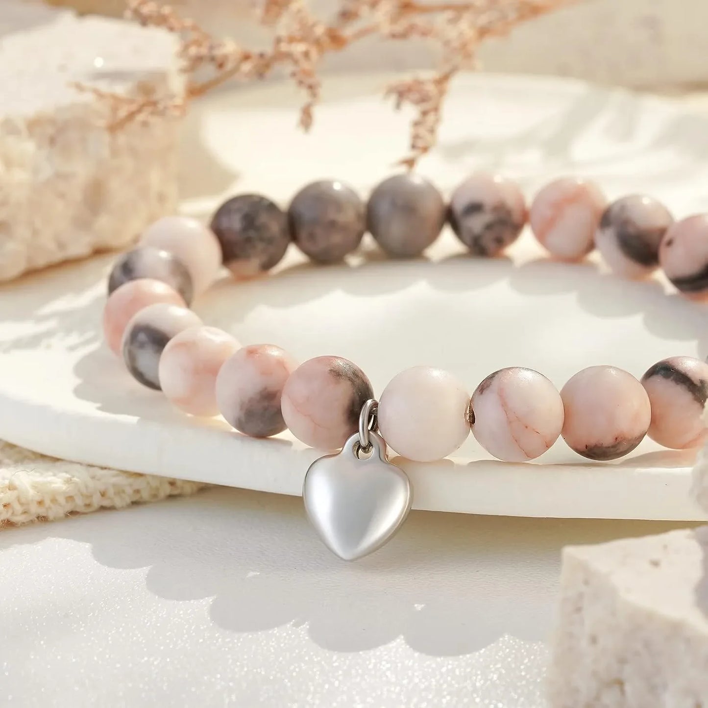 Amethyst & Purple Agate Bracelet and Necklace Gift Set – Stress Relief Jewellery
