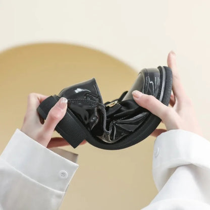 Women's British Style Leather Flats - Retro Bow Soft Sole Shoes - Shello's Creative Boutique