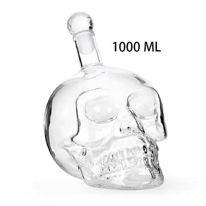 Skull Head Crystal Decanter & Glass Set – Gothic Bar Whisky Vodka Wine Spirits