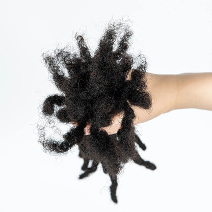 Loc Extension Human Hair 0.6cm Width 8inch 50 Strands Handmade Dreadlock Inter Extension Human Hair for Women/Men/Kids - Shello's Creative Boutique