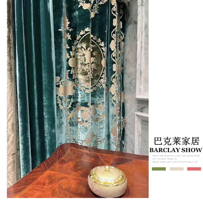 Luxury Velvet European Curtains - Royal American Style for Living Room & Bedroom - Shello's Creative Boutique