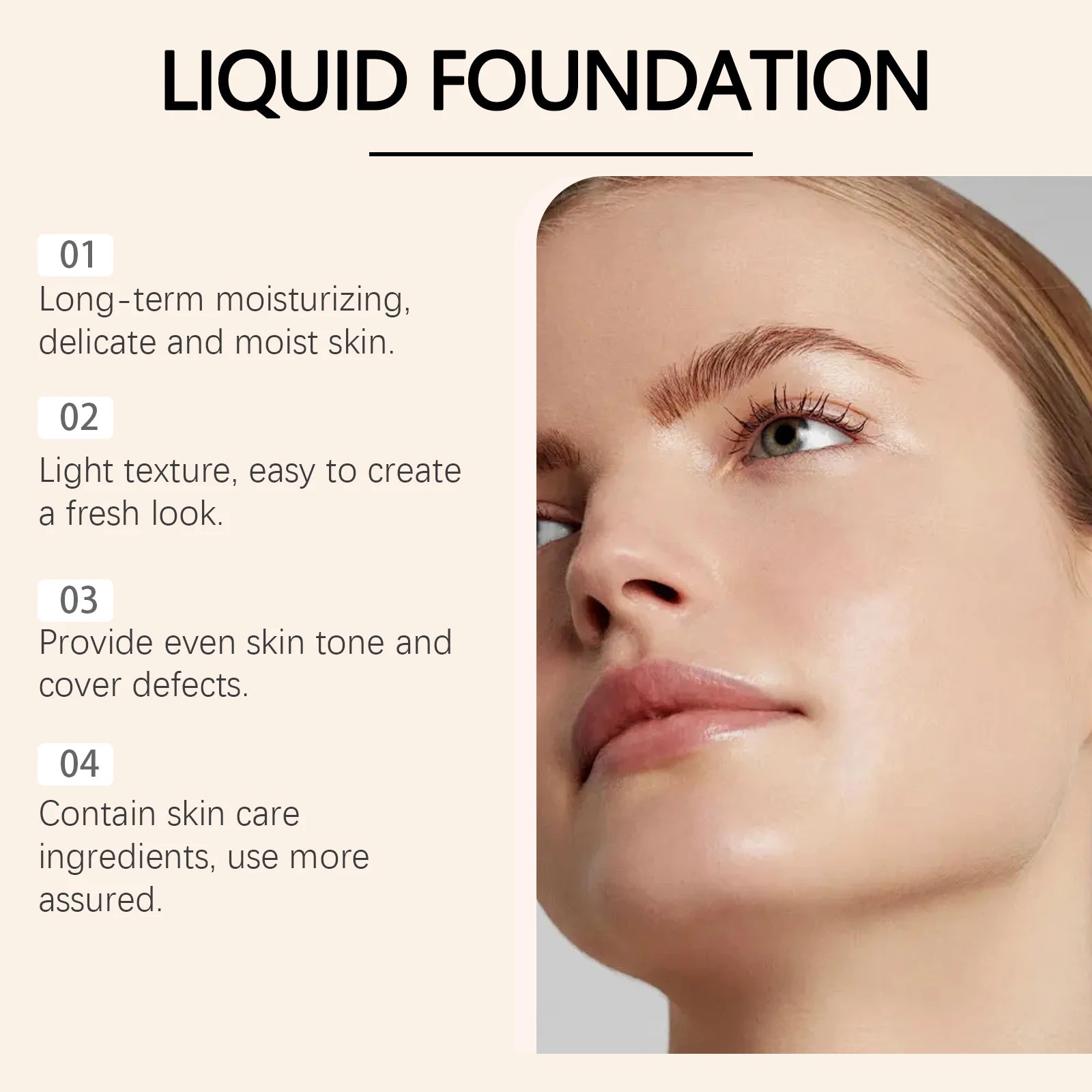Liquid Face Foundation Spf 50 Temperature Change High Coverage Makeup Base Waterproof Hydrating Foundation Cosmetics Makeup - Shello's Creative Boutique