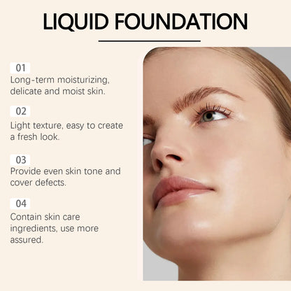 Liquid Face Foundation Spf 50 Temperature Change High Coverage Makeup Base Waterproof Hydrating Foundation Cosmetics Makeup - Shello's Creative Boutique