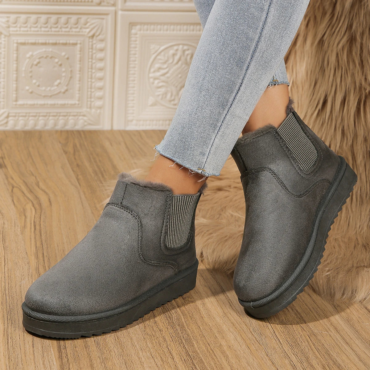 Winter Snow Boots - Plush Warm Ankle Boots for Women - Shello's Creative Boutique