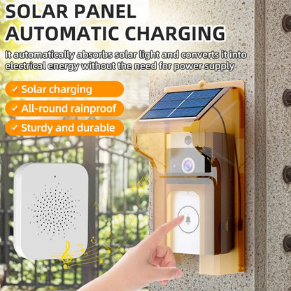 Outdoor Wireless Solar Doorbell Camera with WiFi & Waterproof Cover