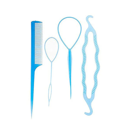 4-Piece Hair Braiding Tool Set - DIY Loop Styling Tools for Easy Braids - Shello's Creative Boutique