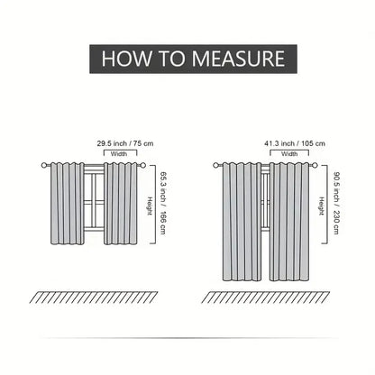 Retro Home Decoration Curtains - 2 Panel Rod Pocket Set for Kitchen & Living Room