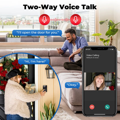 Tuya Smart WiFi Video Doorbell with HD Camera & Night Vision