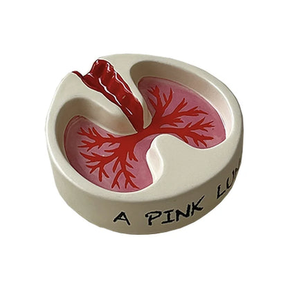 Pink Lung Ashtray – Funny Resin Desktop Cigarette Ash Tray