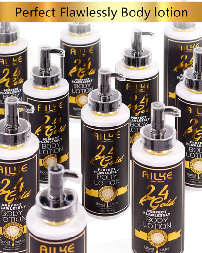 AILKE 24k Gold Perfect Flawlessly Body Lotion, Whitening, Inhibit Melanin, Moisturizing, UV Protect, With Nicotinamide Vitamin C - Shello's Creative Boutique