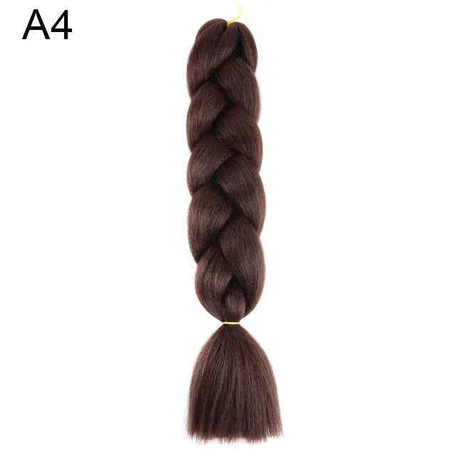 24 Inch Jumbo Braiding Hair - Rainbow Ombre Synthetic Extensions - Shello's Creative Boutique