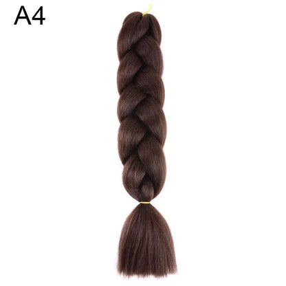 24 Inch Jumbo Braiding Hair - Rainbow Ombre Synthetic Extensions - Shello's Creative Boutique