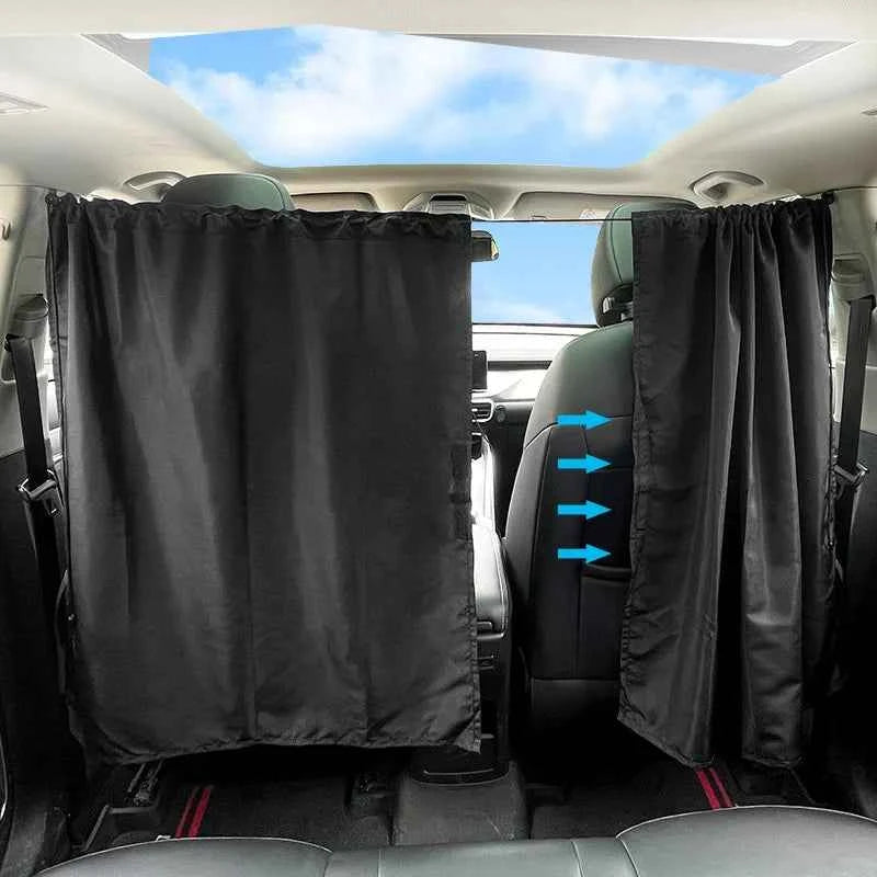 Car Privacy Curtains Universal Car Divider Curtain Between Rear Seat Auto Blackout Curtains Car Sun Shades Side Window Covers