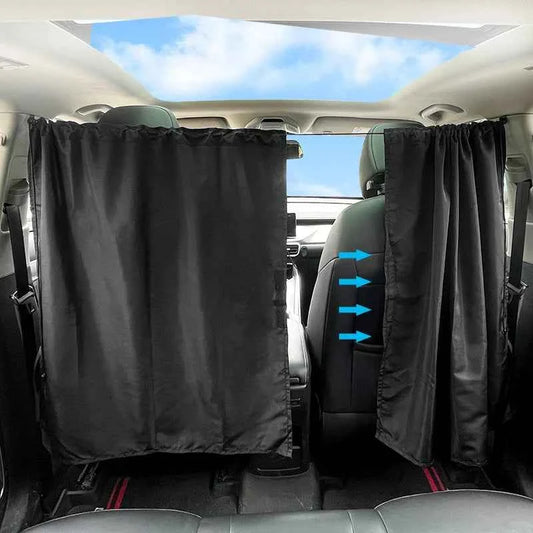 Car Privacy Curtains Universal Car Divider Curtain Between Rear Seat Auto Blackout Curtains Car Sun Shades Side Window Covers