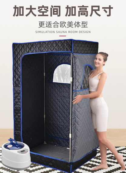 Foldable Full Body Steam Sauna Box – Home Sweat Steam Room with Fumigation Therapy