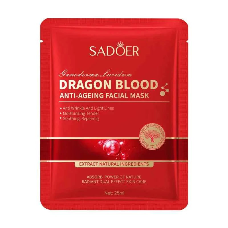5/10pcs SADOER Dragon Blood Facial Masks for Face Moisturizing Anti-aging Hydrating Face Mask Facial Skin Care Products