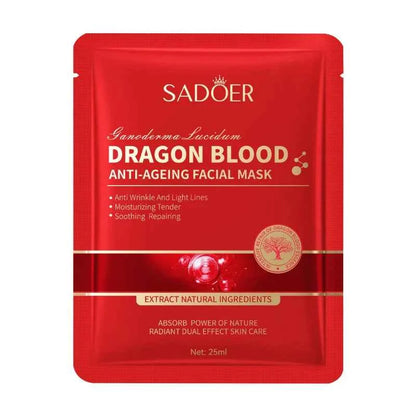 5/10pcs SADOER Dragon Blood Facial Masks for Face Moisturizing Anti-aging Hydrating Face Mask Facial Skin Care Products