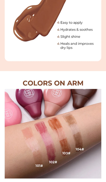BEAUTY GLAZED 4Color Lipgloss Lip Oil Teens Moisturizing Lipstick Lip Balm High Shine And Lip Gloss Long-Lasting Dry Lip Care - Shello's Creative Boutique