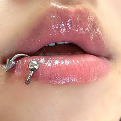 Stainless Steel Nose Ring Piercing Horseshoe Spike Septum Piercing Lip Tragus Helix Piercing Body Piercing Ring Hip Hop "S"