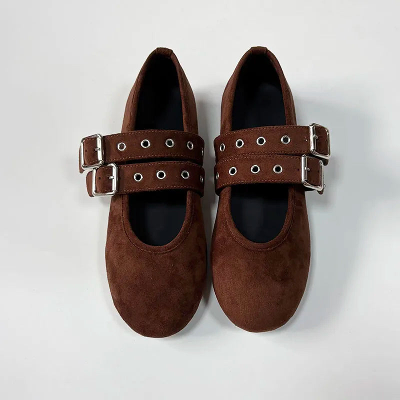 Mary Jane Ballet Flats - Buckle Strap Dance Shoes - Shello's Creative Boutique