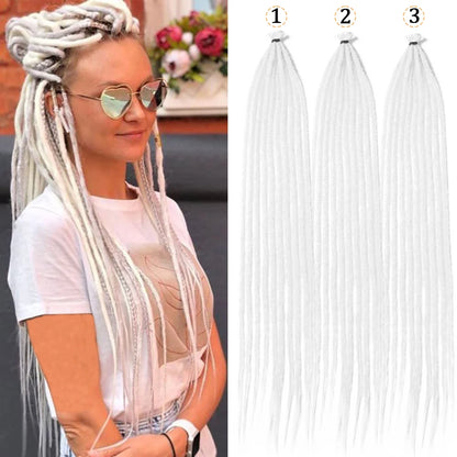 26 Inch Red Crochet Dreadlock Extensions - Faux Locs Hair - Shello's Creative Boutique