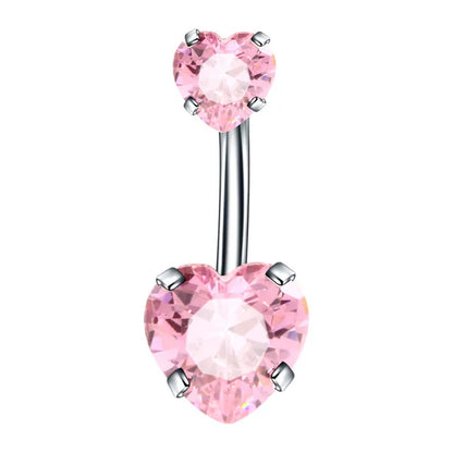 Pink Stainless Steel Belly Button Ring – Animal & Butterfly Styles