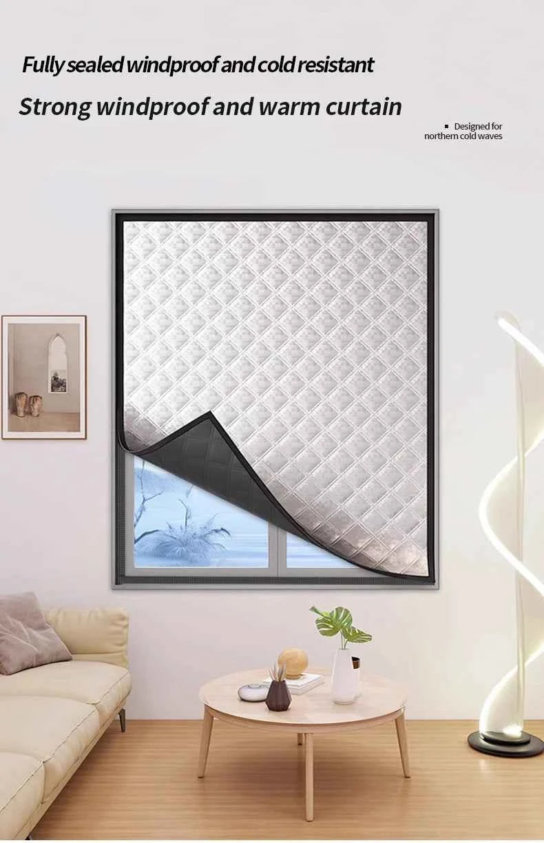 Curtains for winter warmth and windproof, fully sealed, window insulation film, insulated curtains, door curtains, cold proof