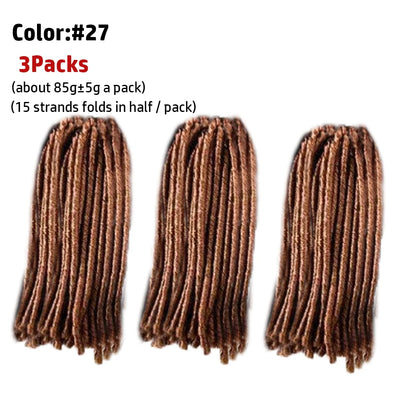 Afro Locs Synthetic Braiding Hair 14-15 Inch - 15 Strands Soft Crochet Locs - Shello's Creative Boutique