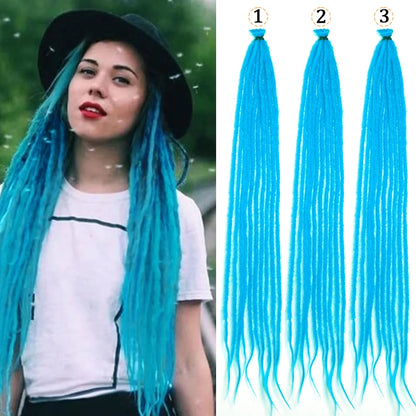 26 Inch Red Crochet Dreadlock Extensions - Faux Locs Hair - Shello's Creative Boutique