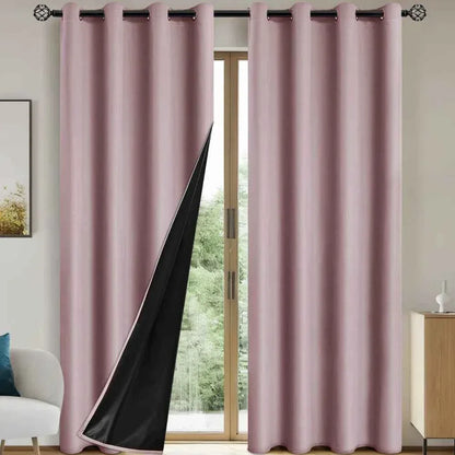 Solid Blackout Curtains with Grommets - Total Privacy Drapes for Bedroom - Shello's Creative Boutique