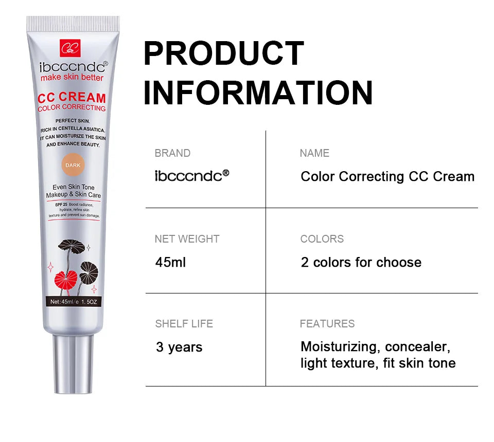Colour Correcting CC Cream – Two Shade Options