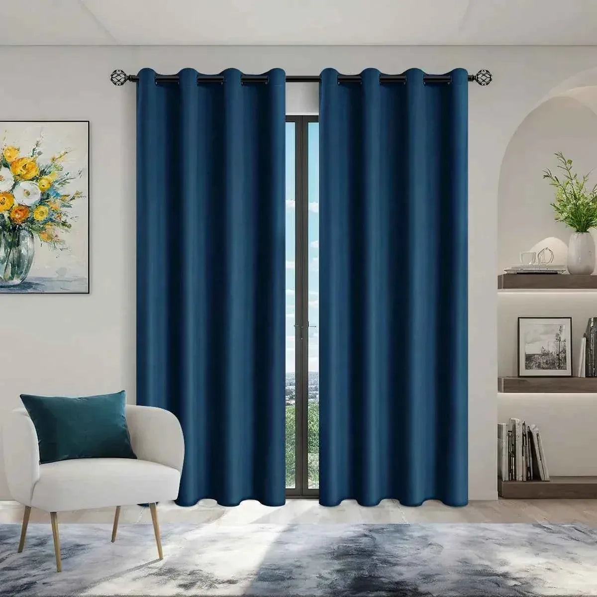 Solid Blackout Curtains with Grommets - Total Privacy Drapes for Bedroom - Shello's Creative Boutique
