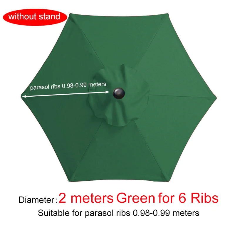 Parasol Replacement Cloth – Waterproof Anti-UV Canopy for 6 & 8 Rib Banana Parasols
