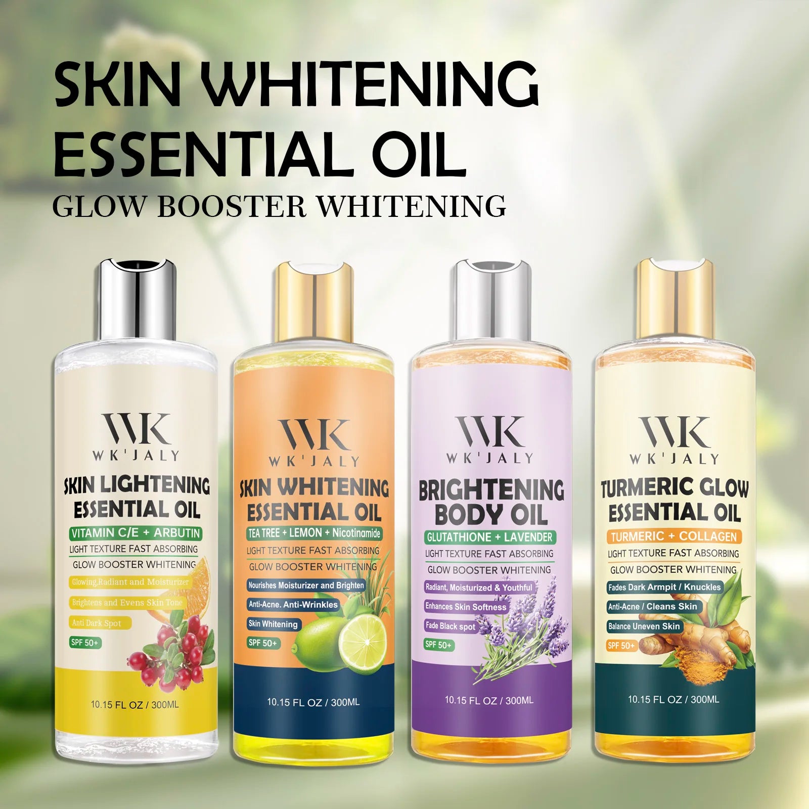 WK JALY Whitening Essential Body Oil Series, Clean Skin, Moisturizing, Nourishing, Remove Acne, Black Spots, for All Skin Types - Shello's Creative Boutique