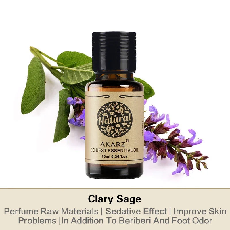 AKARZ Clary Sage Essential Oil - Natural Skin & Hair Care Oil - Shello's Creative Boutique