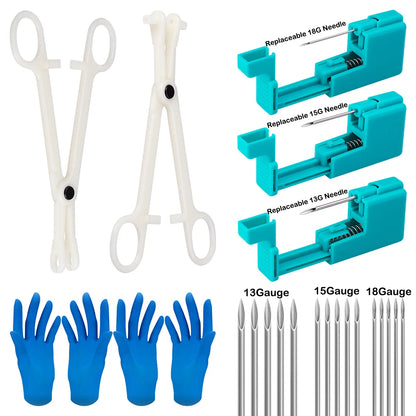 Body Piercing Jewellery Kit – Stainless Steel & Acrylic