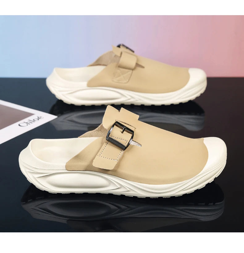 Men's Summer Sports Slippers - Anti-Slip Indoor Outdoor Sandals for Beach & Home