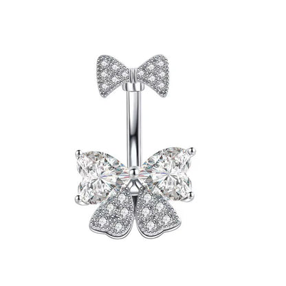 Cross Pendant Navel Ring – 316 Stainless Steel Bar
