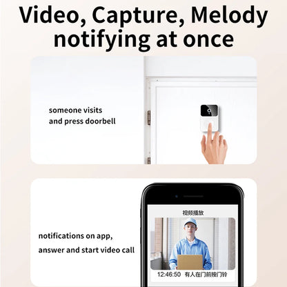 WiFi Video Doorbell 1080P HD with IR Night Vision & Two-Way Audio