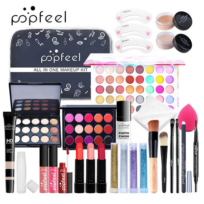 POPFEEL All In One Makeup Kit  for Women Full Kit Set, All in One Makeup Sets Include Eyebrow Eyeliner Eyeshadow - Shello's Creative Boutique